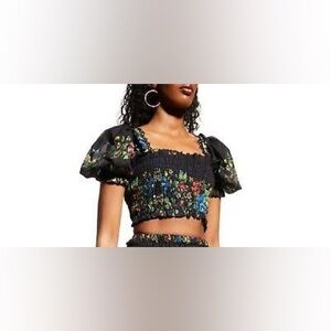 CHARO RUIZ IBIZA CUMBI TOP, BLACK, MEDIUM